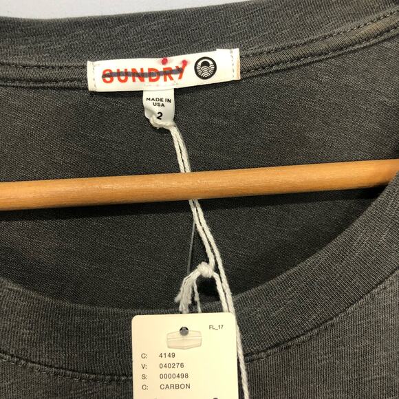 Anthropologie Sundry Puff Sleeve Shirred Dress in Carbon Size M - Picture 6 of 7